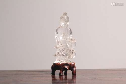 A Crystal Figure Carving