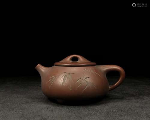 A Jingzhou stone scoop ZiSha TeaPot GuJingZou Mark