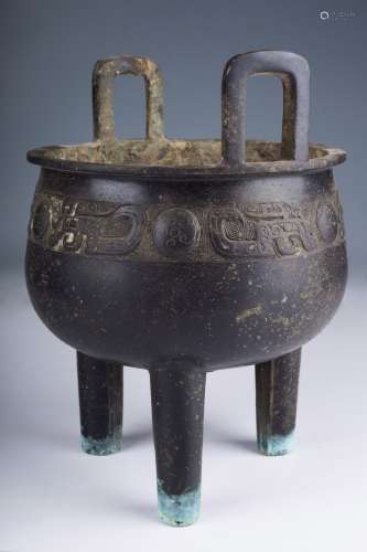 A Tripod Bronze Ware  Censer