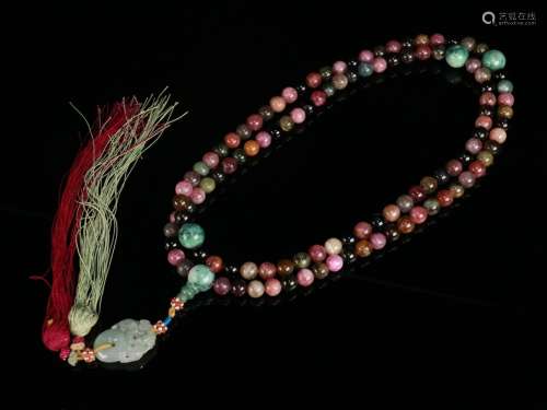 A Tourmaline 108 Prayer Beads Rosary