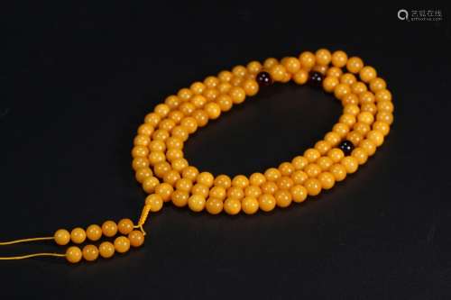 An Amber 108 Beads Rosary