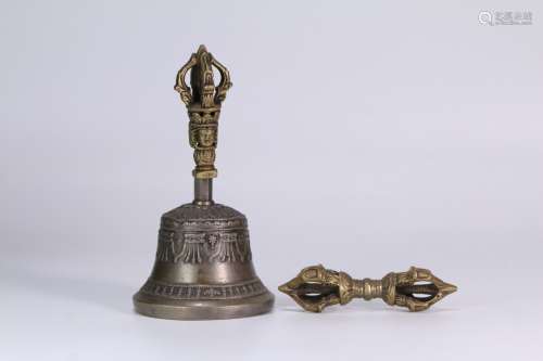 A Brozen JinGang Bell and Vajra