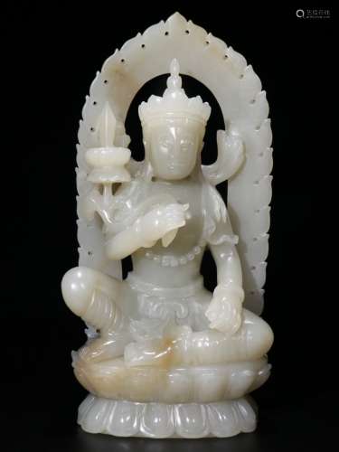 A Hetian Jade Bodhisattva Tara  Bodhisattva