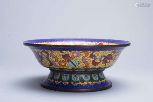 A Bronze Cloisonne  Dragon Pattern Bowl