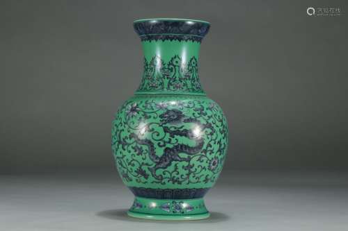 A Blue and White Dragon Pattern  Vase