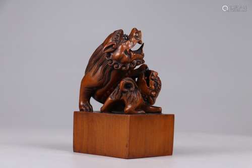 A Boxwood  Rui Beast Square Seal