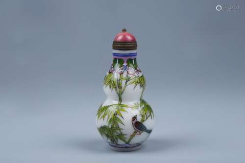 A colored glaze Gourd Vase Sharped Snuff Bottle