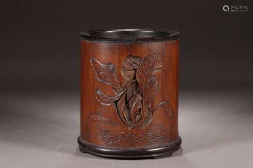 A Bamboo Carved Brush Pot