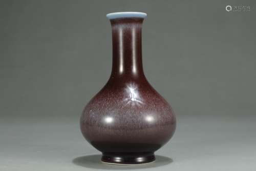 A Daqing-Qianlong-Nianzhi Mark Flambe Glaze Vase