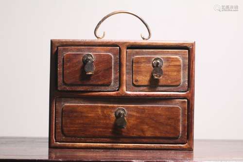 A Chinese Rosewood Cabinet Ornament