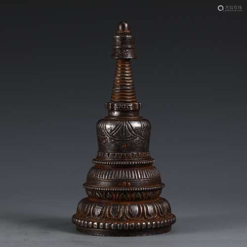 A Chinese Bronze Pagoda