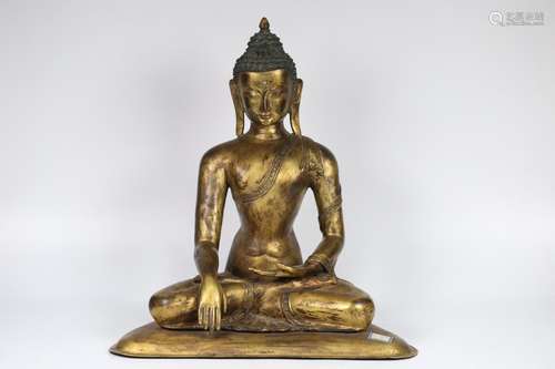 A Chinese Gilt Bronze Gautama Buddha