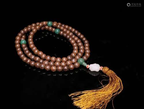 A Chinese Agarwood 108-Bead Rosary