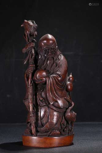 A Chinese Agarwood Story Carved Ornament