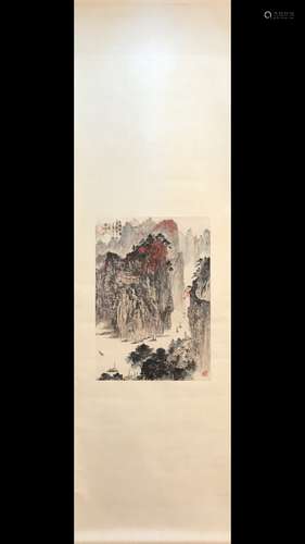 A Chinese Pianting Of Landscape, With Qiansongyan Mark