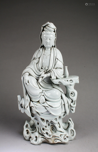 Chinese Blanc De Chine Guanyin Statue