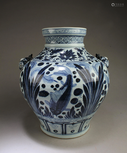 Chinese Blue & White Porcelain Jar