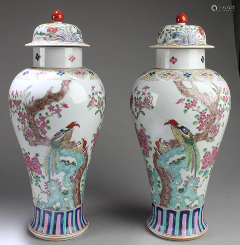 A Pair of Chinese Porcelain Vases