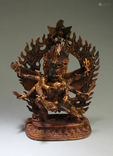 Chinese Gilt Bronze Bodhisattva Statue