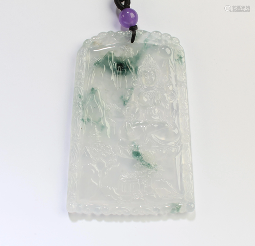 A Jadeite Jade Pendant with Certificate