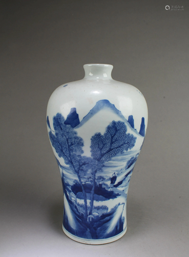 Chinese Blue & White Porcelain Vase