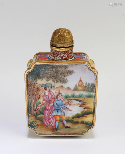 Chinese FaLangCai Snuff Bottle