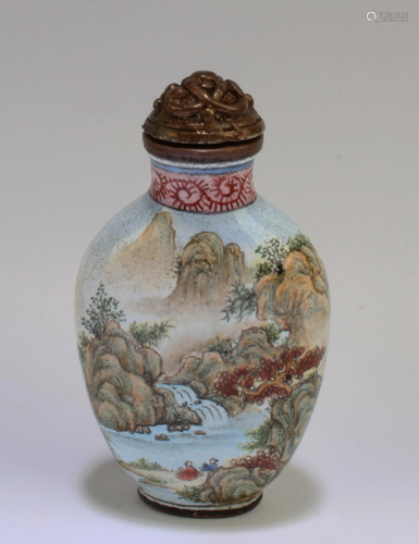 Chinese FaLangCai Snuff Bottle