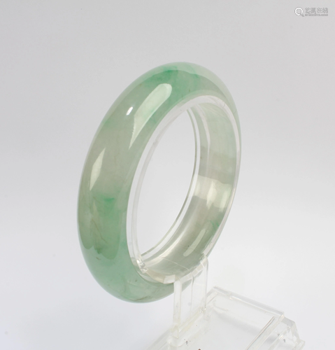 A Jadeite Jade Bangle with Certificate