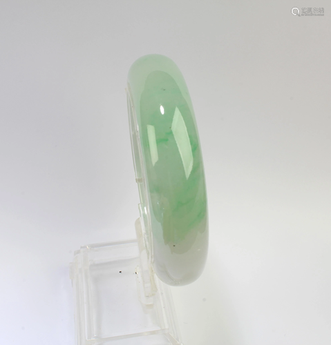 A Jadeite Jade Bangle with Certificate