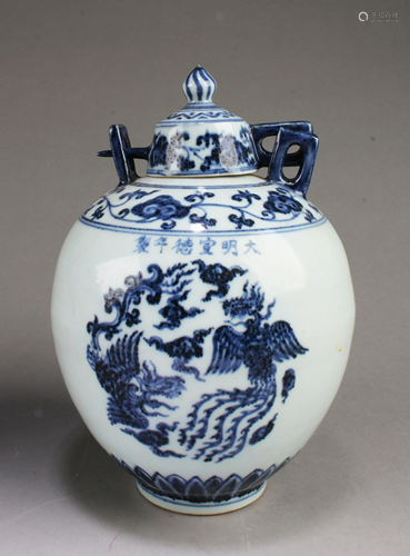 Chinese Blue & White Porcelain Jar