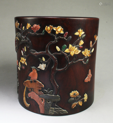 Chinese Wooden Brushpot