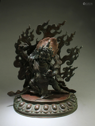 Antique Bronze Deity Statue