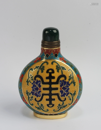 Chinese FaLangCai Snuff Bottle