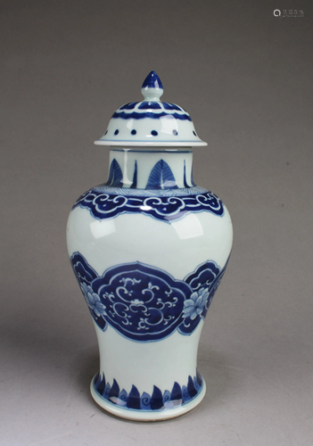 Chinese Blue & White Porcelain Jar