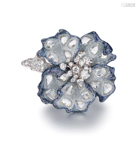 迪奥设计 高级珠宝Milly Camivora系列 彩漆钻石戒指