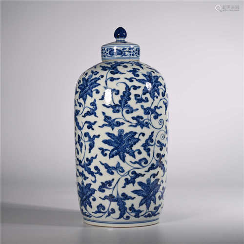 Yongzheng of Qing Dynasty       Blue and white jar