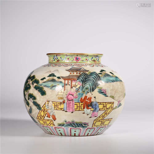 Qianlong of Qing Dynasty       Pastel jar