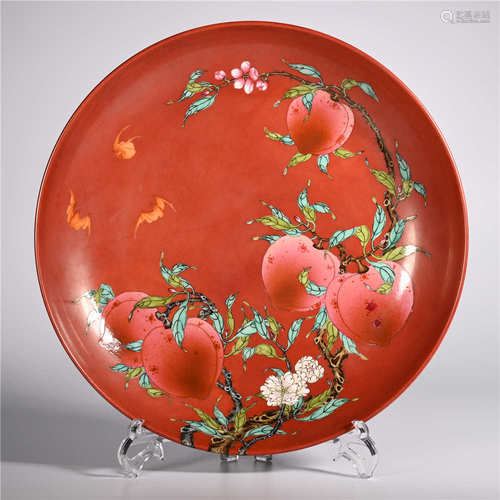 Yongzheng of Qing Dynasty       Pastel plate