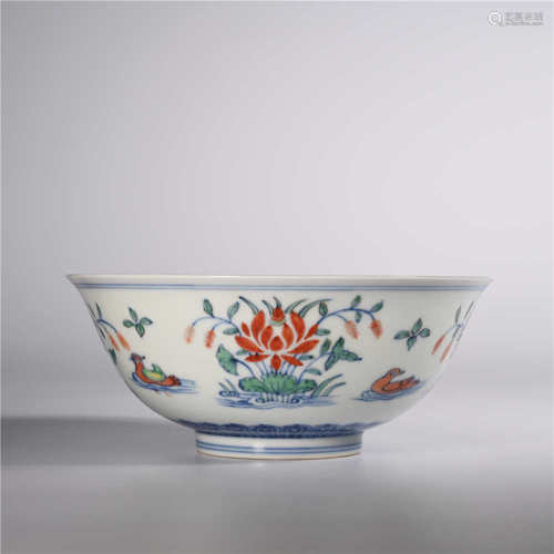Mingchenghua        Blue and white pink bowl