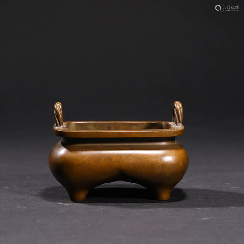 A BRONZE INCENSE BURNER