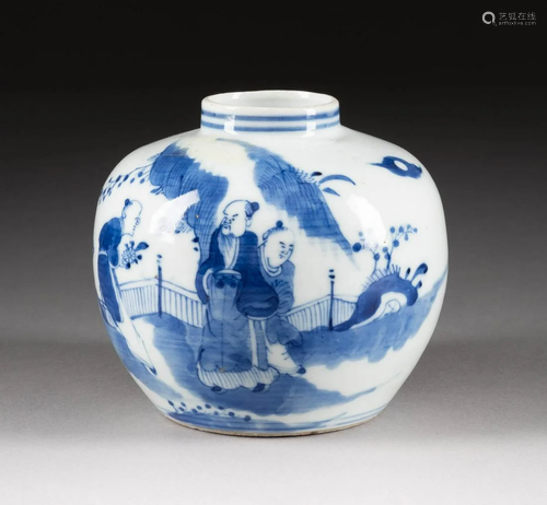 RUNDE VASE MIT FIGÜRLICHEM DEKOR China, 19. Jh.