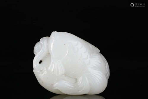 A Jade Carved Fish Shaped Ornament