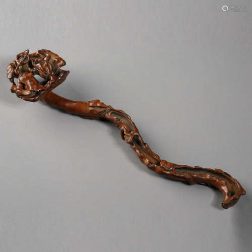 A Boxwood Carved Lucid Ganoderma Ornament