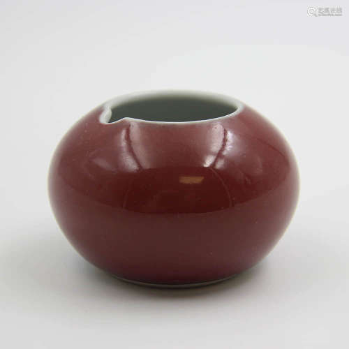 An Altar Red Glaze Porcelain Water Pot