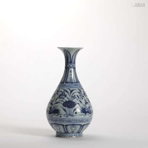 A Floral Mandarin Duck   Porcelain Vase