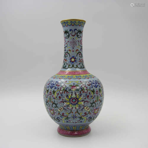 A Holly Glaze Floral Porcelain Vase