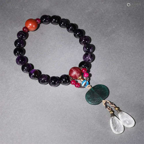 18pcs Amethystine Beads Hand String