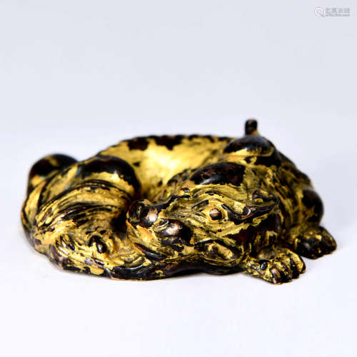 A Gild Bronze Beast Ornament