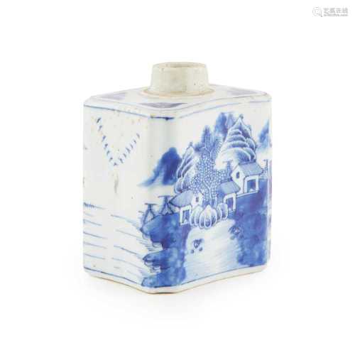 BLUE AND WHITE 'LANDSCAPE' VESSEL QING DYNASTY, 18TH-19TH CENTURY
