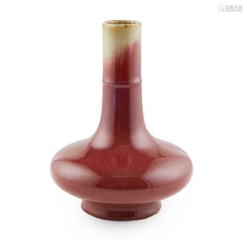 RED-GLAZED VASE QING DYNASTY, 19TH CENTURY